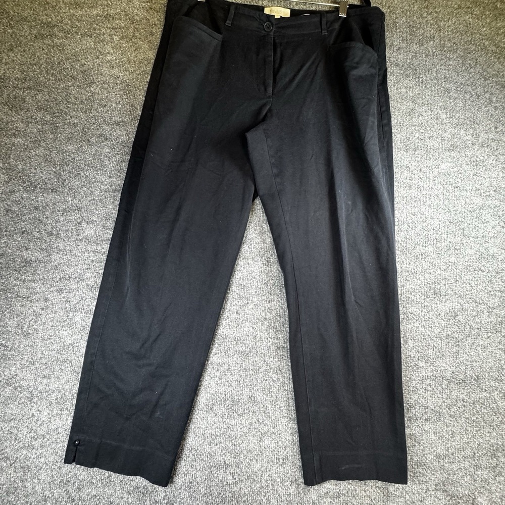 Talbots Woman Black Dress Pants Size 16W Straight Leg Professional Trousers